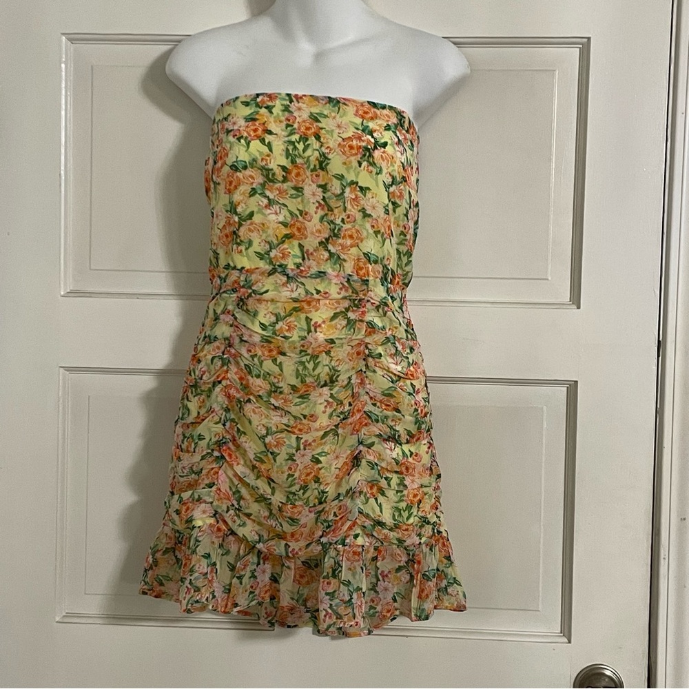 HELLO MOLLY Floral Mini Sundress Yellow